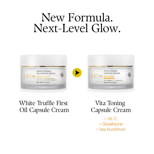 d'alba Piedmont Vita Toning capsule Cream, Deep Hydration Face Moisturizer, Glass Skin with Vita-Cera Oil Capsules, Deep Hydration Face Moisturizer (1.94 oz.)