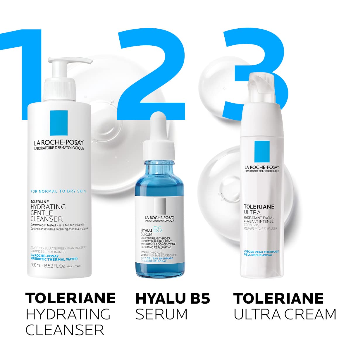La Roche-Posay Hyalu B5 Pure Hyaluronic Acid Serum for Face, with Vitamin B5, Anti-Aging Serum for Fine Lines and Wrinkles, Plumps and Repairs Dry Skin, Safe on Sensitive Skin