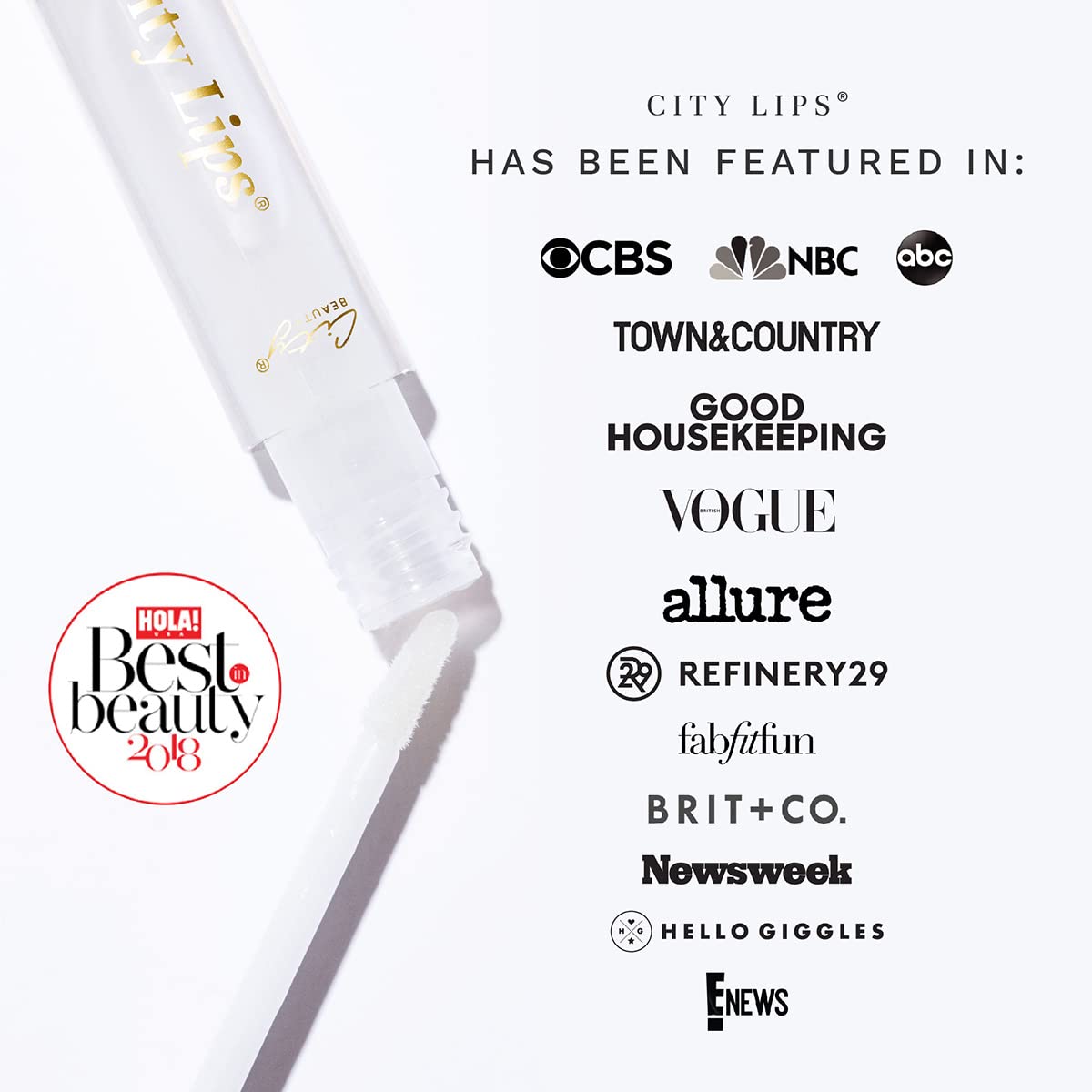 City Beauty City Lips Plumping Lip Gloss Pink Nude - High-Shine Gloss for Fuller, Younger-Looking Lips | Hydrating & Smoothing Lip Treatment Hyaluronic Acid