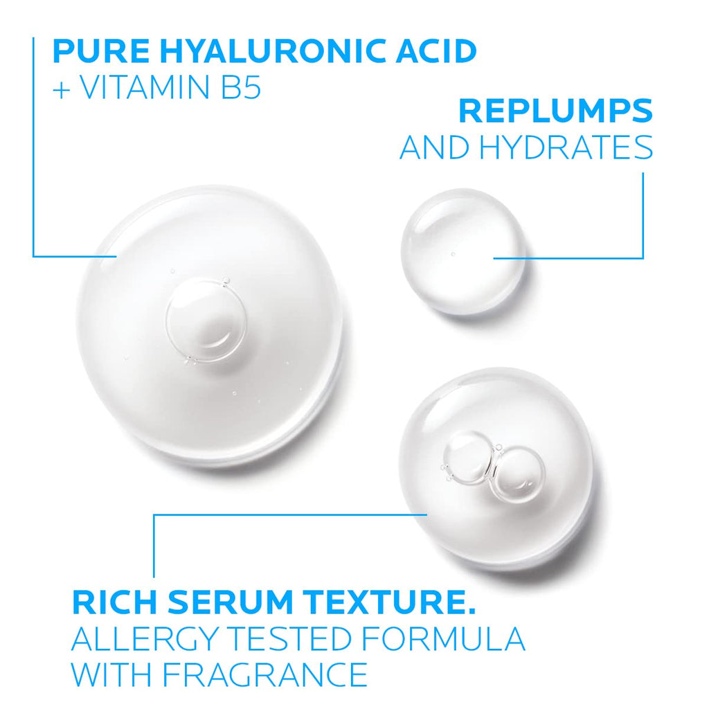 La Roche-Posay Hyalu B5 Pure Hyaluronic Acid Serum for Face, with Vitamin B5, Anti-Aging Serum for Fine Lines and Wrinkles, Plumps and Repairs Dry Skin, Safe on Sensitive Skin