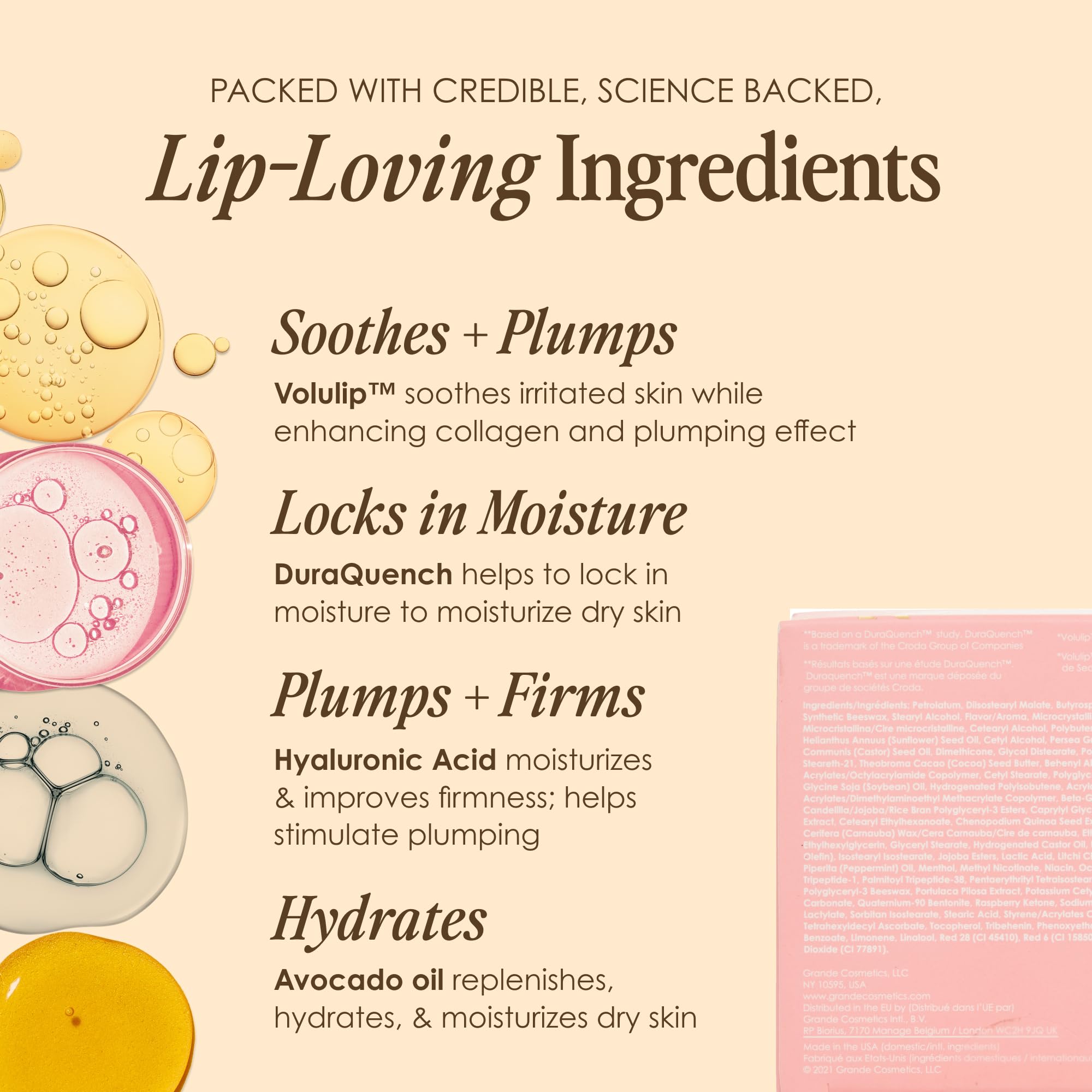 Grande Cosmetics GrandePOUT Plumping Lip Mask - for Hydrated, Fuller-Looking Lips - Berry Mojito (0.53 oz)