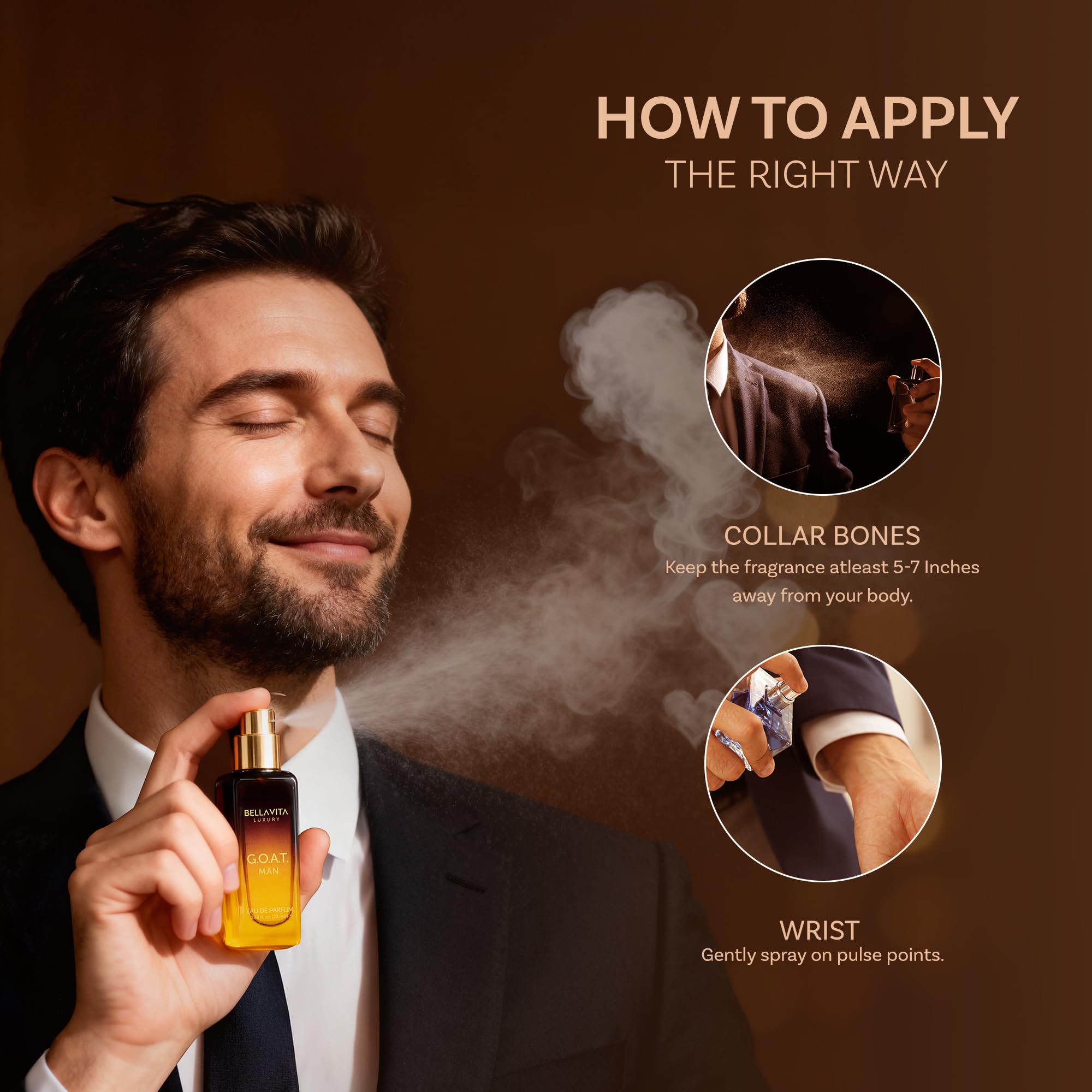 Bellavita Luxury Men's Perfume Gift Set with CEO Man, G.O.A.T., Klub, and Oud | 80ml | Perfume for Men | Lavender, Patchouli, Lemon, and Caramel Notes | Long Lasting Men's Fragrance