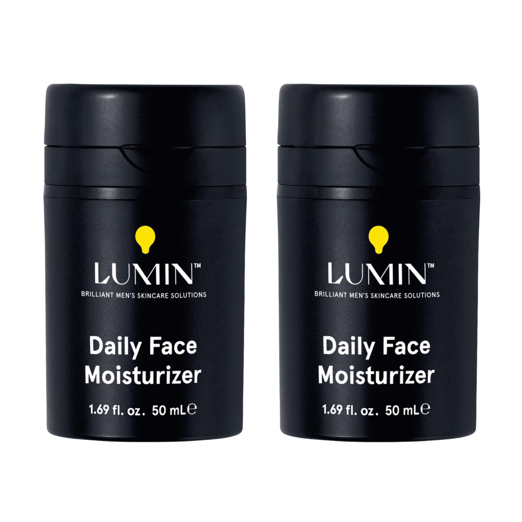 Lumin Daily Face Moisturizer for Men – Lightweight Hydrating Cream with Niacinamide, Men’s Face Lotion for Normal, Combination & Sensitive Skin, Korean Skincare, Smooth & Nourishing, 50ml, 2 Pack