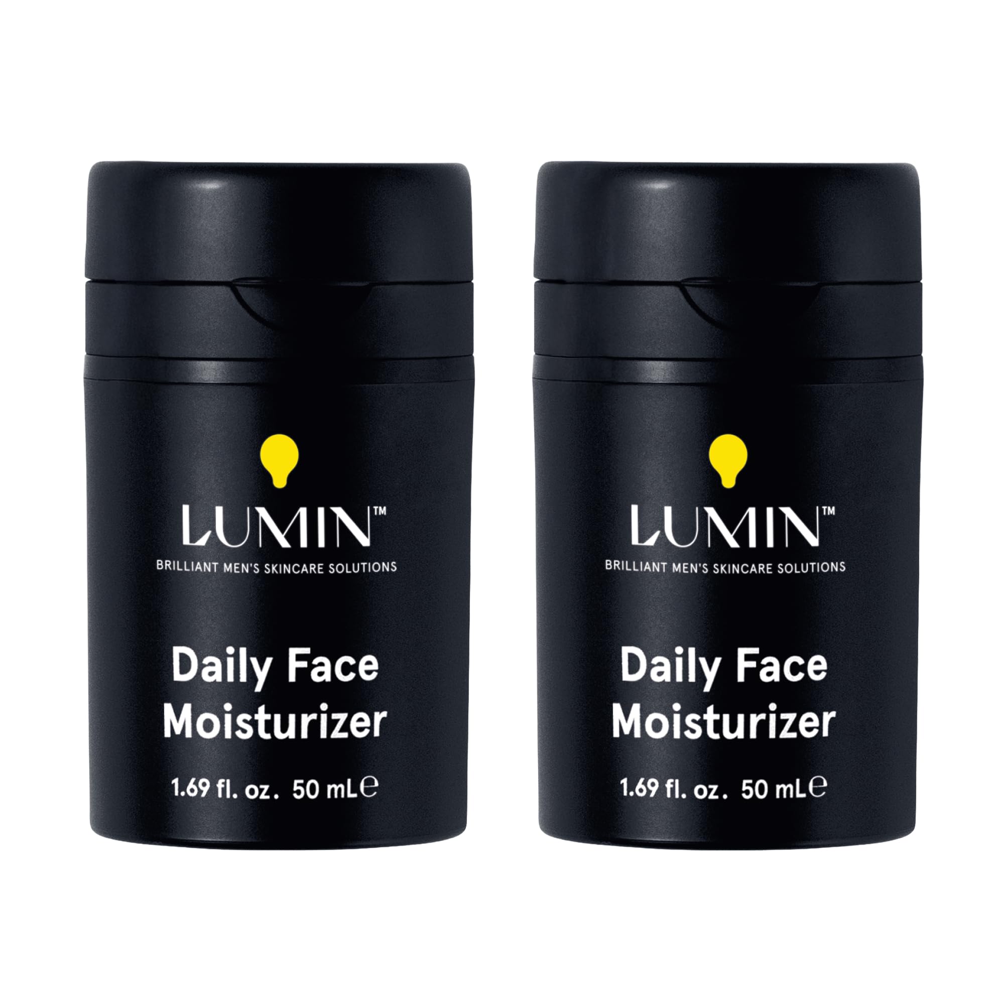 Lumin Daily Face Moisturizer for Men – Lightweight Hydrating Cream with Niacinamide, Men’s Face Lotion for Normal, Combination & Sensitive Skin, Korean Skincare, Smooth & Nourishing, 50ml, 2 Pack