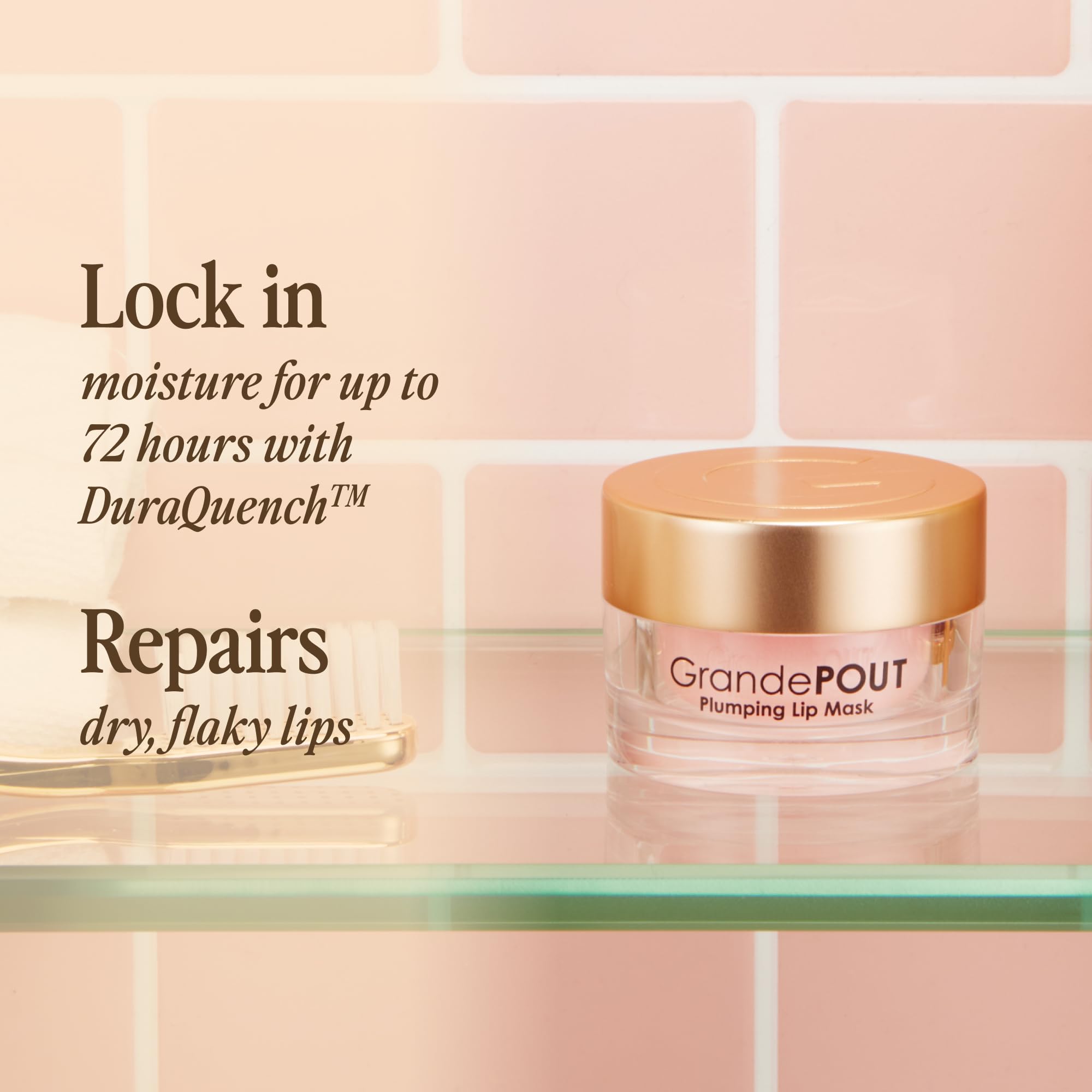 Grande Cosmetics GrandePOUT Plumping Lip Mask - for Hydrated, Fuller-Looking Lips - Berry Mojito (0.53 oz)