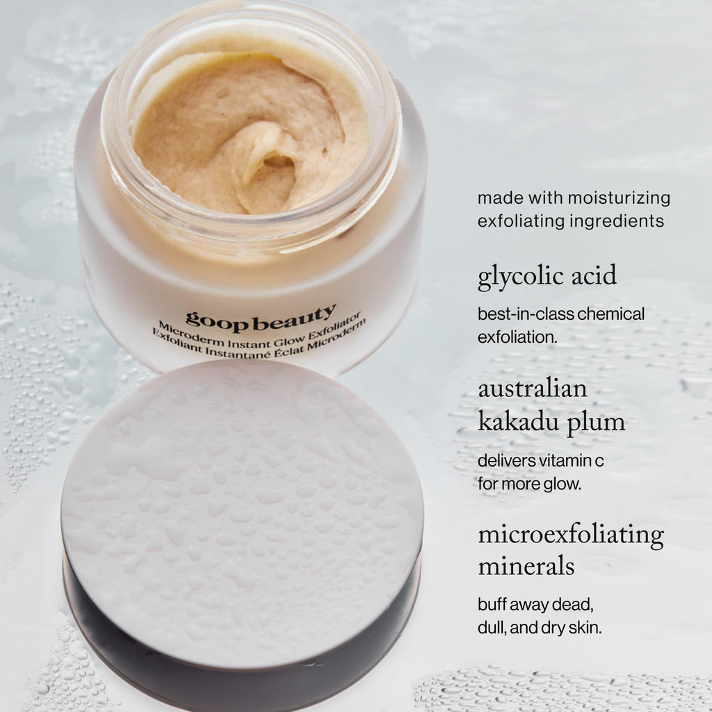 goop Beauty Microderm Exfoliator | Microdermabrasion Scrub to Smooth Textured Skin | Physical & Chemical Exfoliant | Micro-Exfoliating Minerals & Glycolic Acid | 0.5 fl oz
