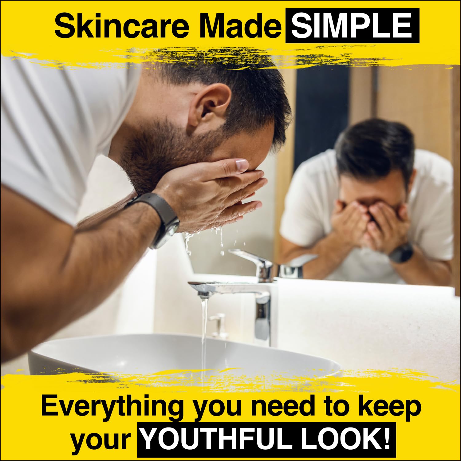 Lumin Men’s Skincare Set – Complete Face Care Kit with Charcoal Face Wash, Scrub, Moisturizer, Wrinkle Serum, Recovery Oil & Eye Balm, Korean Skincare Routine