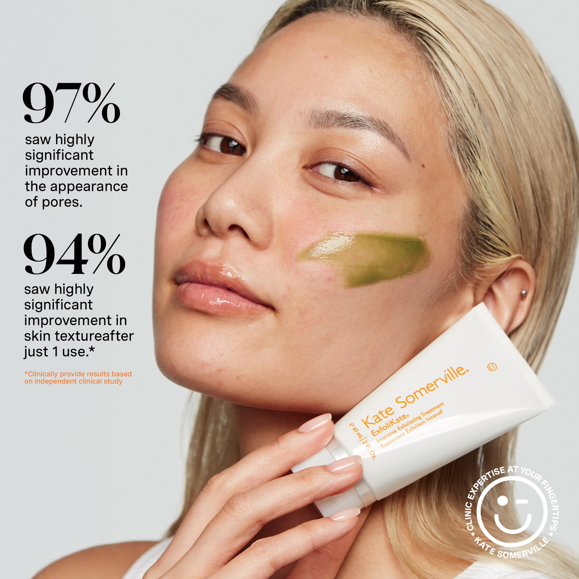 Kate Somerville ExfoliKate Intensive Exfoliating Treatment – Salicylic Acid and Lactic Acid Super Facial Scrub Improves Texture and Pores, 2 Fl Oz
