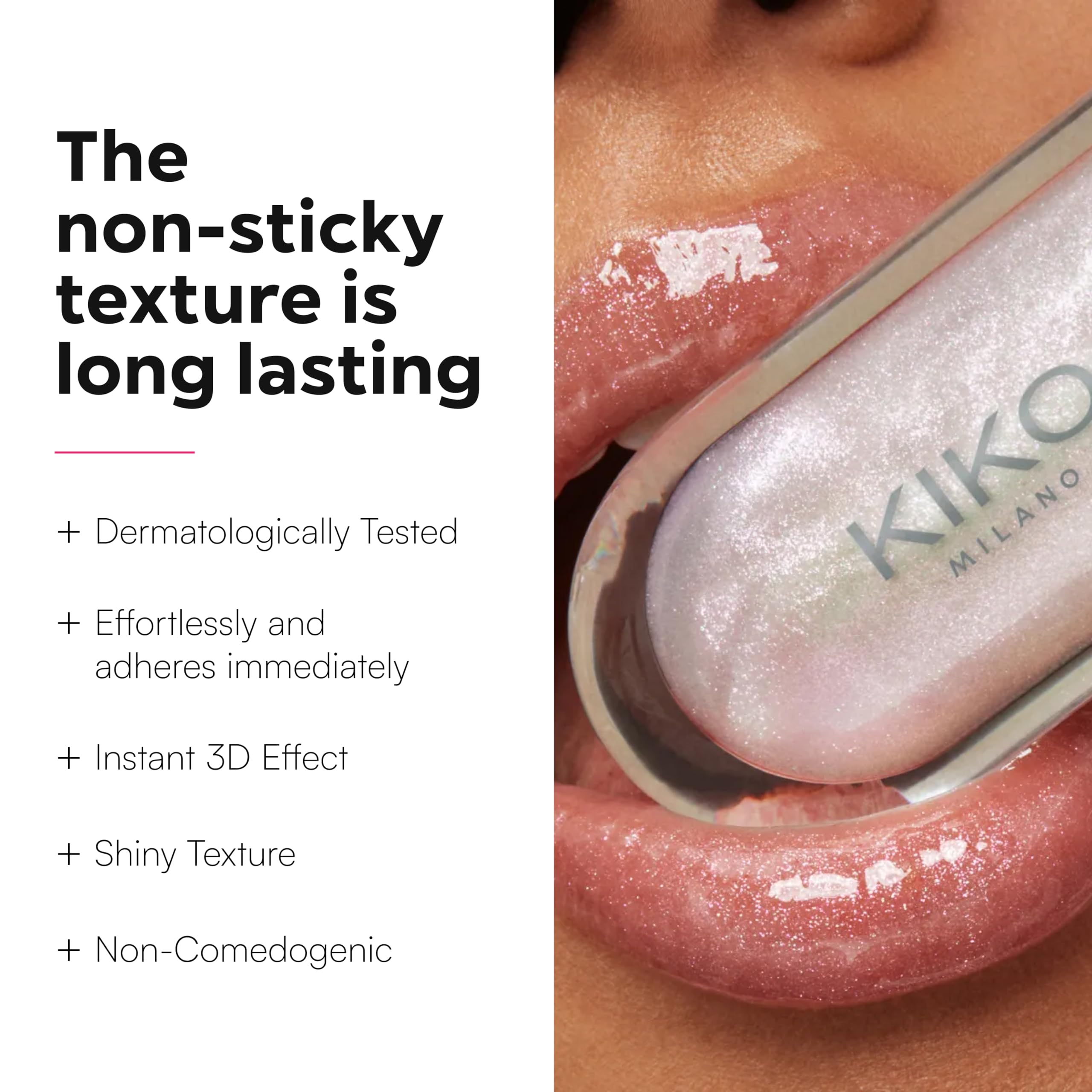 Kiko Milano 3D Hydra Lip Gloss – High Shine, Hydrating, Plumping, Non-Sticky, Moisturizing Lip Makeup – 31 Pearly Shell – 6.5ml