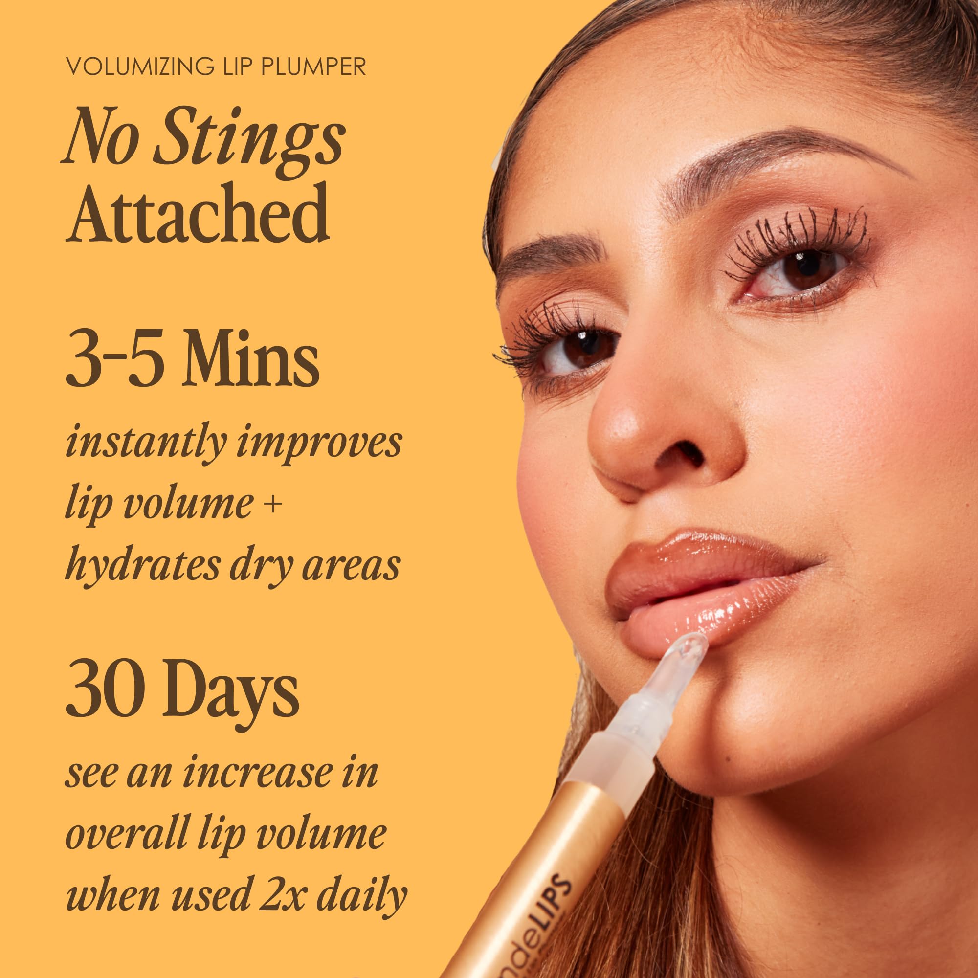 Grande Cosmetics GrandeLIPS Hydrating Lip Plumper Gloss - for Fuller-Looking, Hydrated Lips - Clear (0.084 oz)