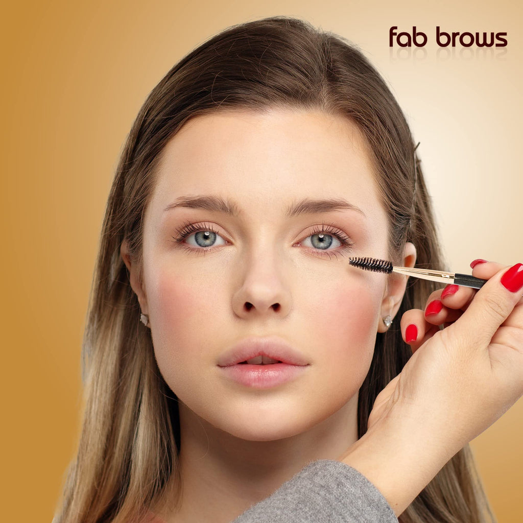 FAB BROWS Fab Beauty Luxury Makeup Brush Selection, Multipurpose Makeup Brush Set, 12 Brushes For Makeup Lovers, Professional Makeup Brushes With Gold Metallic Travel Makeup Brush Holder